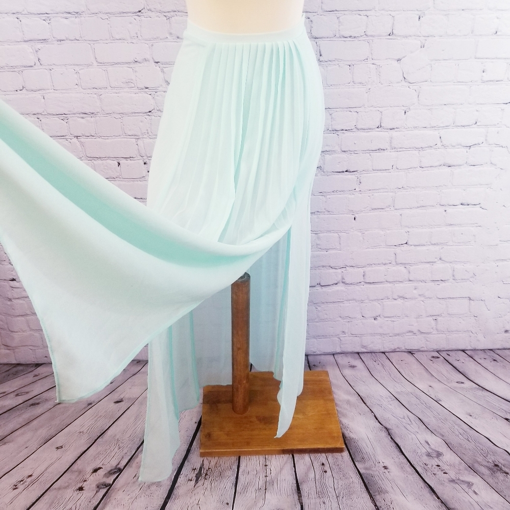 Costa Blanca Pleated Split Front Skirt, Size M
